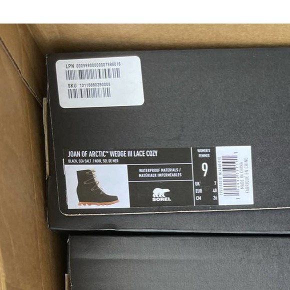 NEW SOREL Women's Joan of Arctic Wedge III Lace Cozy Suede Bootie Size 9 - Picture 10 of 10